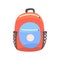 Colorful backpack, rucksack for school or travel vector Illustration