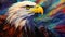 Colorful Bald Eagle Painting By Patrick Brown - Abstract And Dynamic Artwork