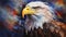 Colorful Bald Eagle Painting With Strong Composition And Intense Emotional Expression