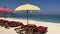 Colorful Balinese Parasols Umbrellas on Gili Island Beach Indonesia 03