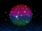 Colorful Ball Means Disco Stars And Lighting