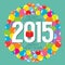 Colorful Balloon Bunch 2015 New Year Card