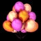 Colorful balloon bunch purple orange colors