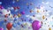 Colorful balloons // 1080p festive and party video background loop