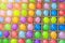 Colorful Balloons As Targets. Wall Of Multicolor Balloons With Some Popped, Carnival Game