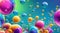 colorful balloons background HD 8K wallpaper stock photographic image