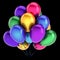 Colorful balloons birthday decoration bunch. party celebration symbol