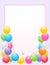 Colorful Balloons border / Party frame