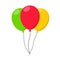 Colorful Balloons carnival helium string. For birthday party anniversary celebration.