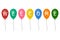 Colorful balloons in isolated white background. Collection of colorful. Welcome