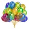 Colorful balloons party decoration multicolored birthday bunch