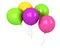 Colorful balloons on a white background