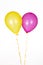 Colorful Balloons with yellow ribbons