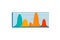 Colorful Bar Graph Icon Vector Illustration