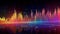 Colorful Bar Graph In Sound Art Style For Banking And Forex Trading