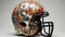 Colorful Basquiat-inspired Football Helmet With Photorealistic Texture