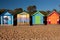Colorful bathing boxes at the Brighton Beach in Melbourne