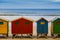 Colorful bathing huts in Muizenberg beach, Cape Town, South Africa