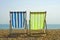 Colorful beach chairs