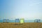 Colorful beach chairs