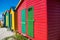 Colorful beach huts