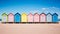 Colorful Beach Huts Vector Illustration