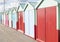 Colorful beach sheds