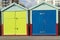 Colorful beach sheds