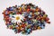 Colorful beads and daisy