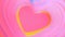 Colorful beating heart Rainbow spring. Valentine`s Day concept. Pink heart frame slow motion. Lgbt glbt sign