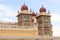 Colorful and beautiful domes of mysore palace