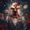 colorful beautiful illustration Rooster. Generative AI