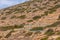 Colorful beehives on the mountainside, Ios, Greece