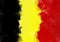 Colorful Belgium flag from watercolor, grunge style