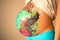 Colorful belly painting