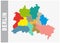 Colorful Berlin administrative and political vector map