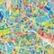 Colorful Berlin map