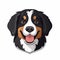Colorful Bernese Mountain Dog Logo With Lively Facial Expressions