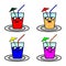 Colorful Beverage Character Vector Pack