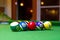 Colorful billiard balls