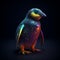 Colorful Bioluminescent Penguin - Hyper-realistic 3d Illustration