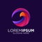 Colorful bird gradient artwork logo template