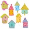 Colorful Bird Houses