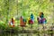 Colorful bird houses