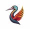 Colorful Bird Logo With Exotic Realism And Dark Symbolism