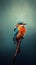 Colorful Bird Perched On Branch: Mobile Lock Screen Background