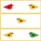 Colorful birds seamless natural background