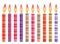 Colorful birthday candles