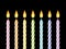 Colorful birthday candles.