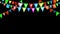 Colorful birthday garland party decorations in 4K